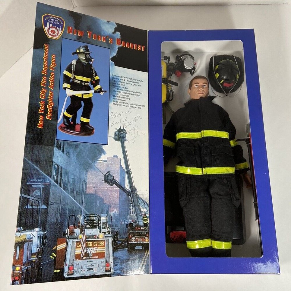 2001 FDNY Fire Zone 9/11 Firefighter 12" Action Figure Doll - New In Box